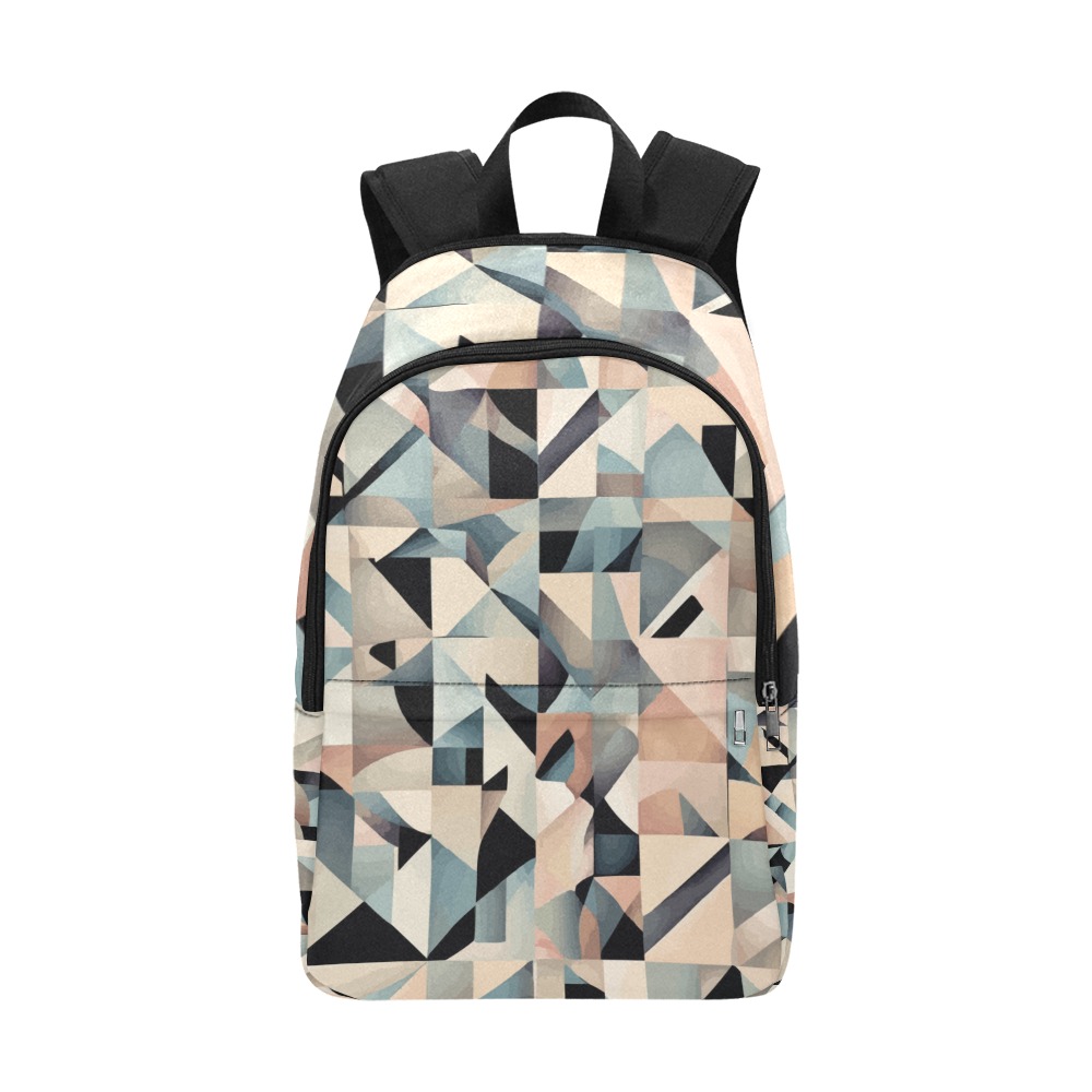 Modern abstract geometric pattern of pastel colors Fabric Backpack for Adult (Model 1659)