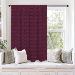 eclectic dark magenta blue Window Curtain 52x63inch - Velvet