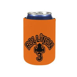 RollinOn3 Orange Beer Cozzie Neoprene Can Cooler 4" x 2.7" dia.