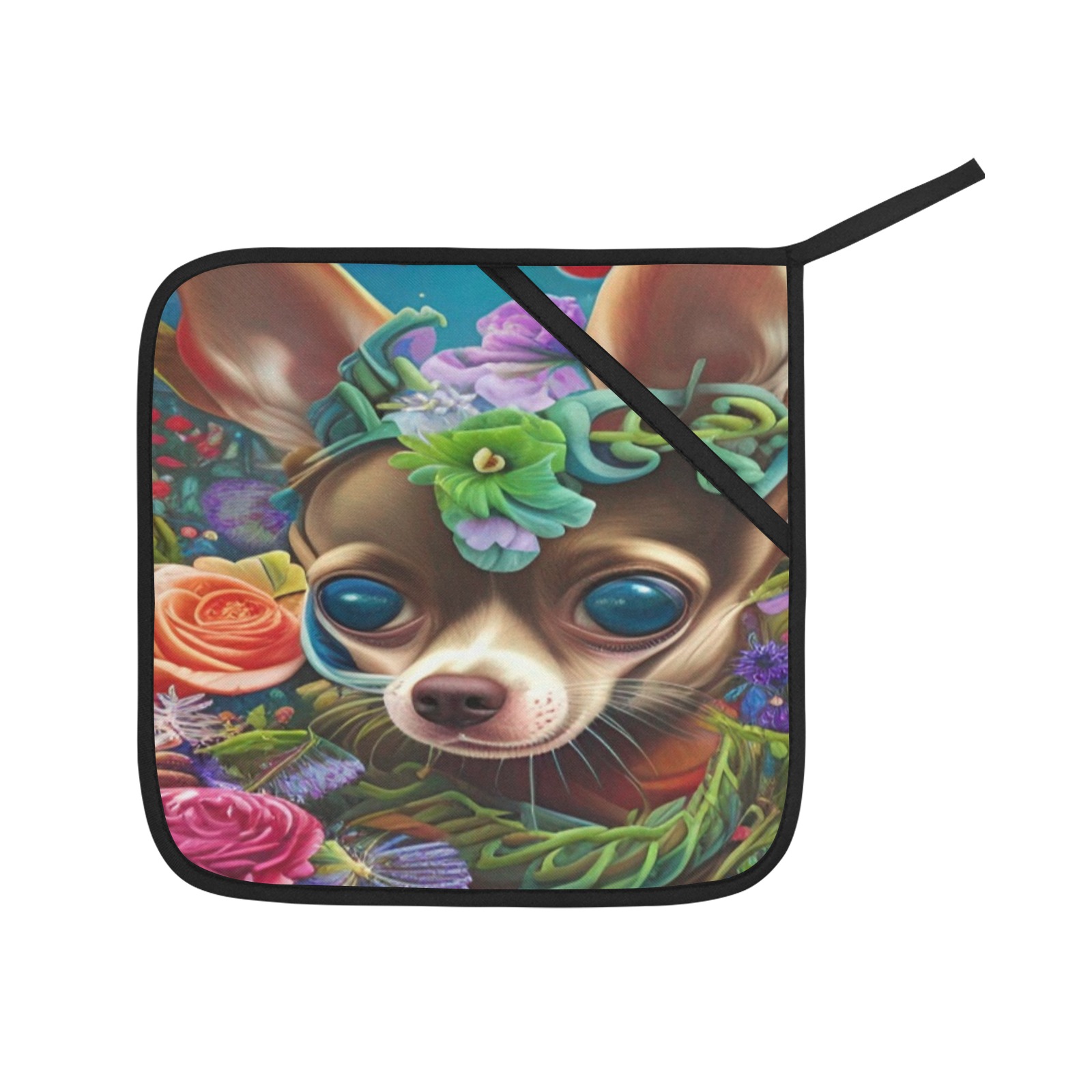 Flower Chihuahua Pot Holder (2pcs)
