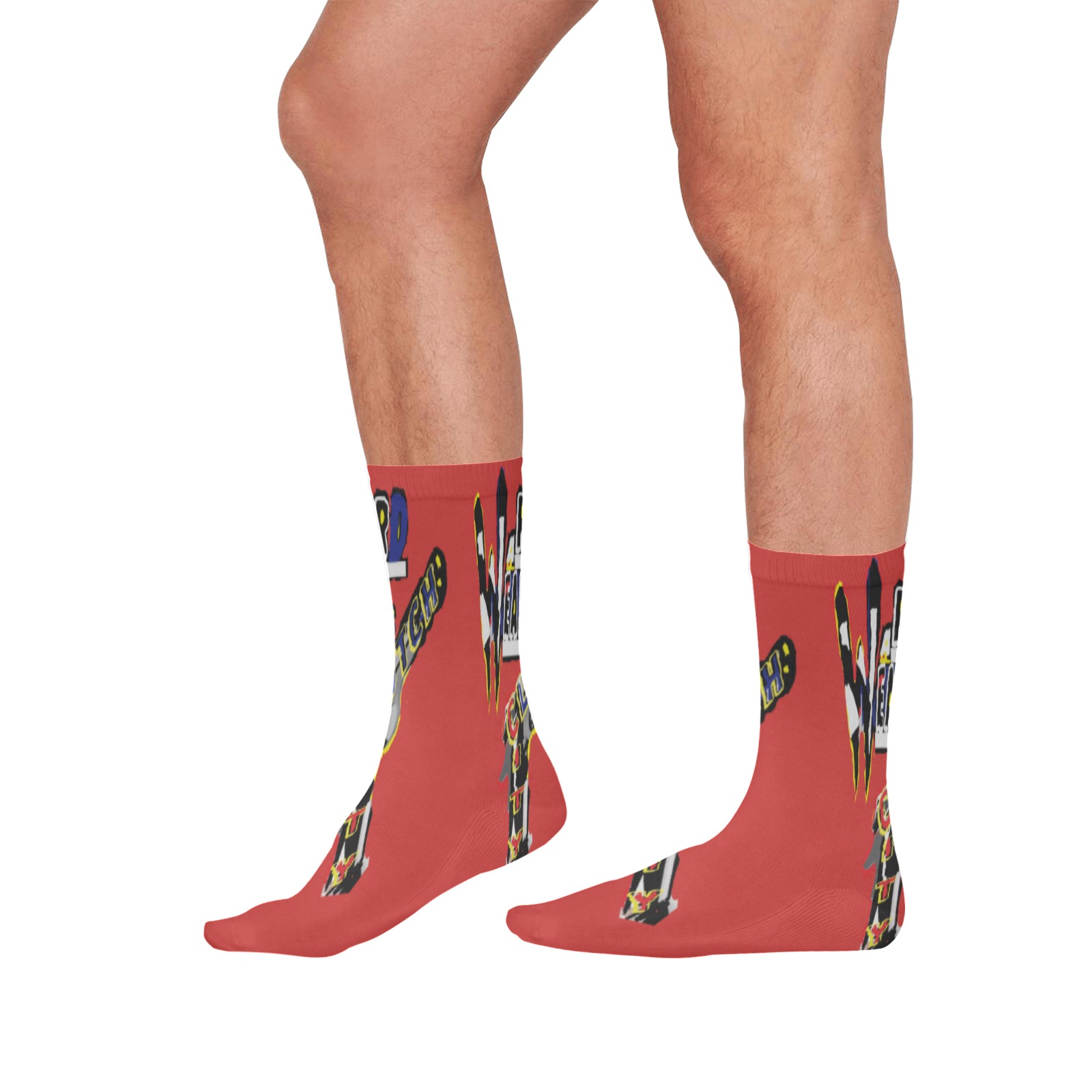 WD.WR.LOGO.RED All Over Print Socks for Men