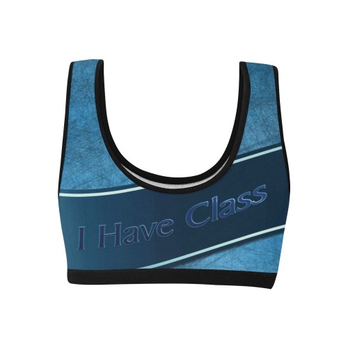 I Have Class Women's All Over Print Sports Bra (Model T52)