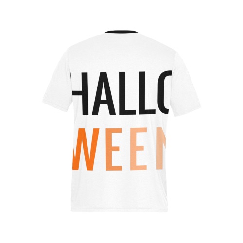 halloween Men's All Over Print T-Shirt (Solid Color Neck) (Model T63)