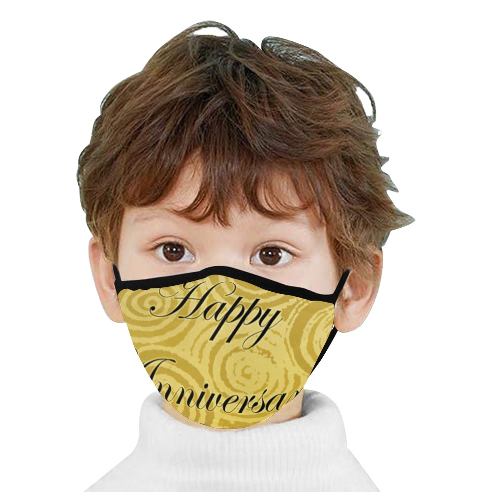 Anniversary Swirls Gold Mouth Mask