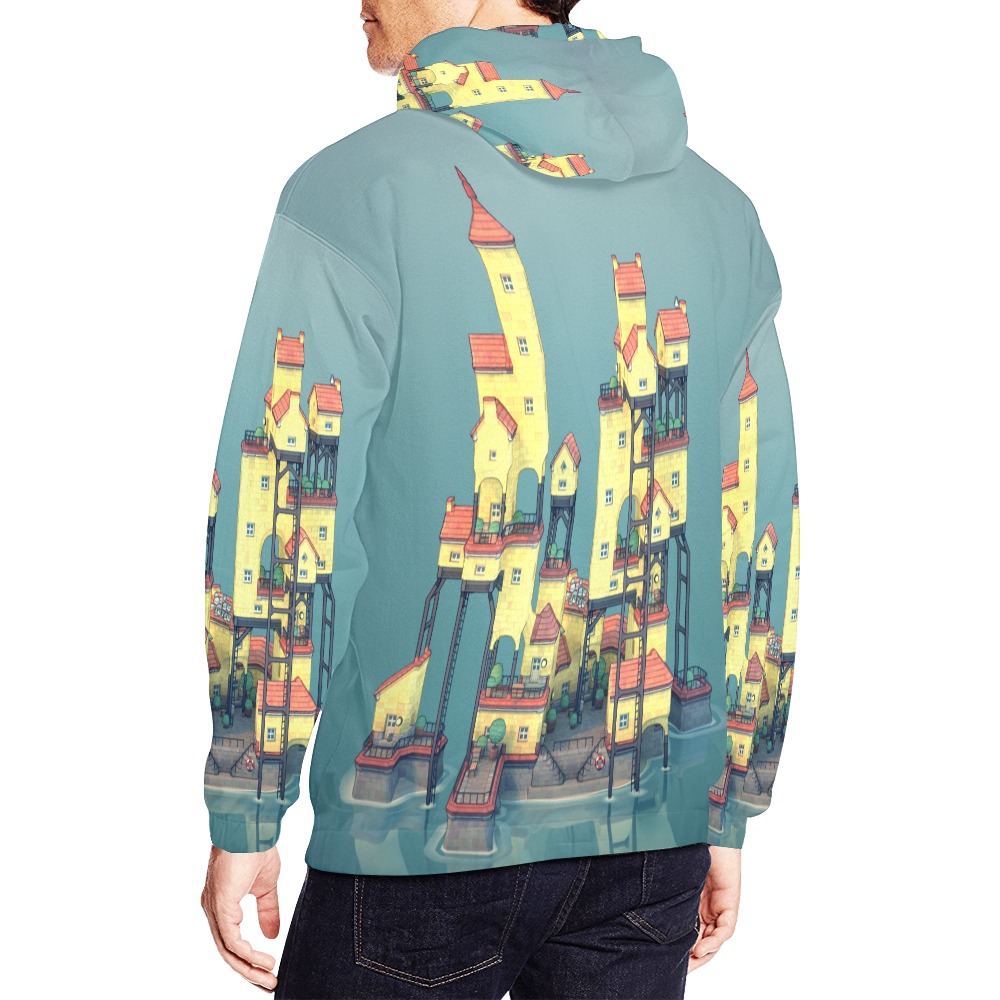 Planet of Ocean All Over Print Hoodie for Men (USA Size) (Model H13)