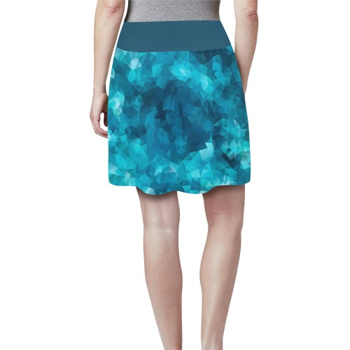 Blues Abstract Golf Skirt Women's Athletic Skirt (Model D64)