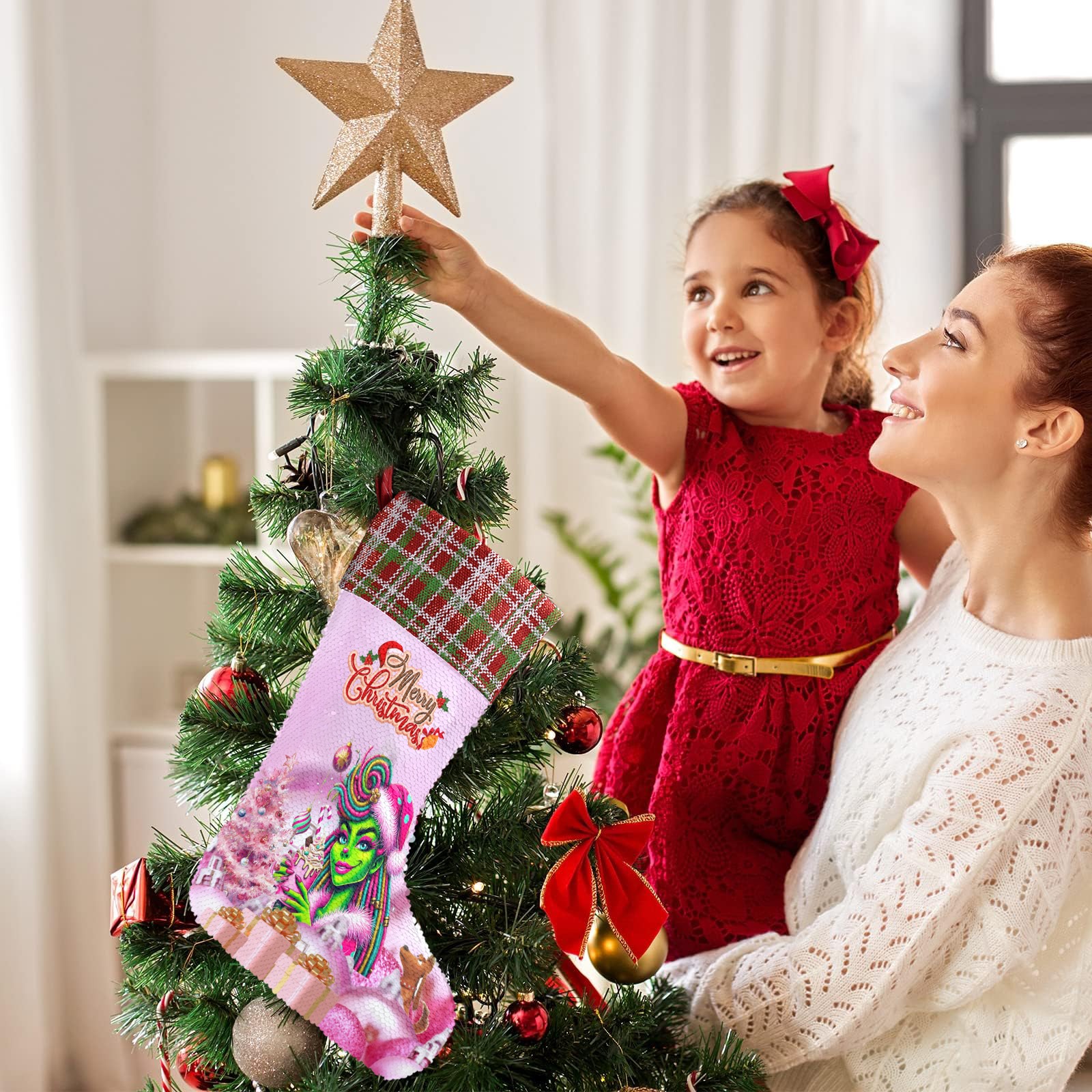 Stocking Christmas Sequin Christmas Stocking