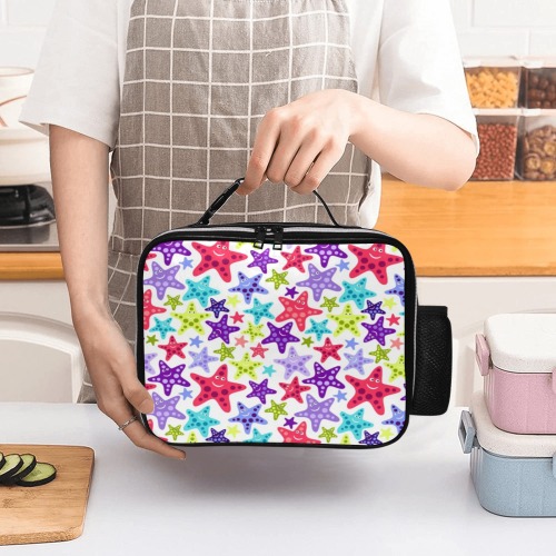 Funny Stars PU Leather Lunch Bag (Model 1723)