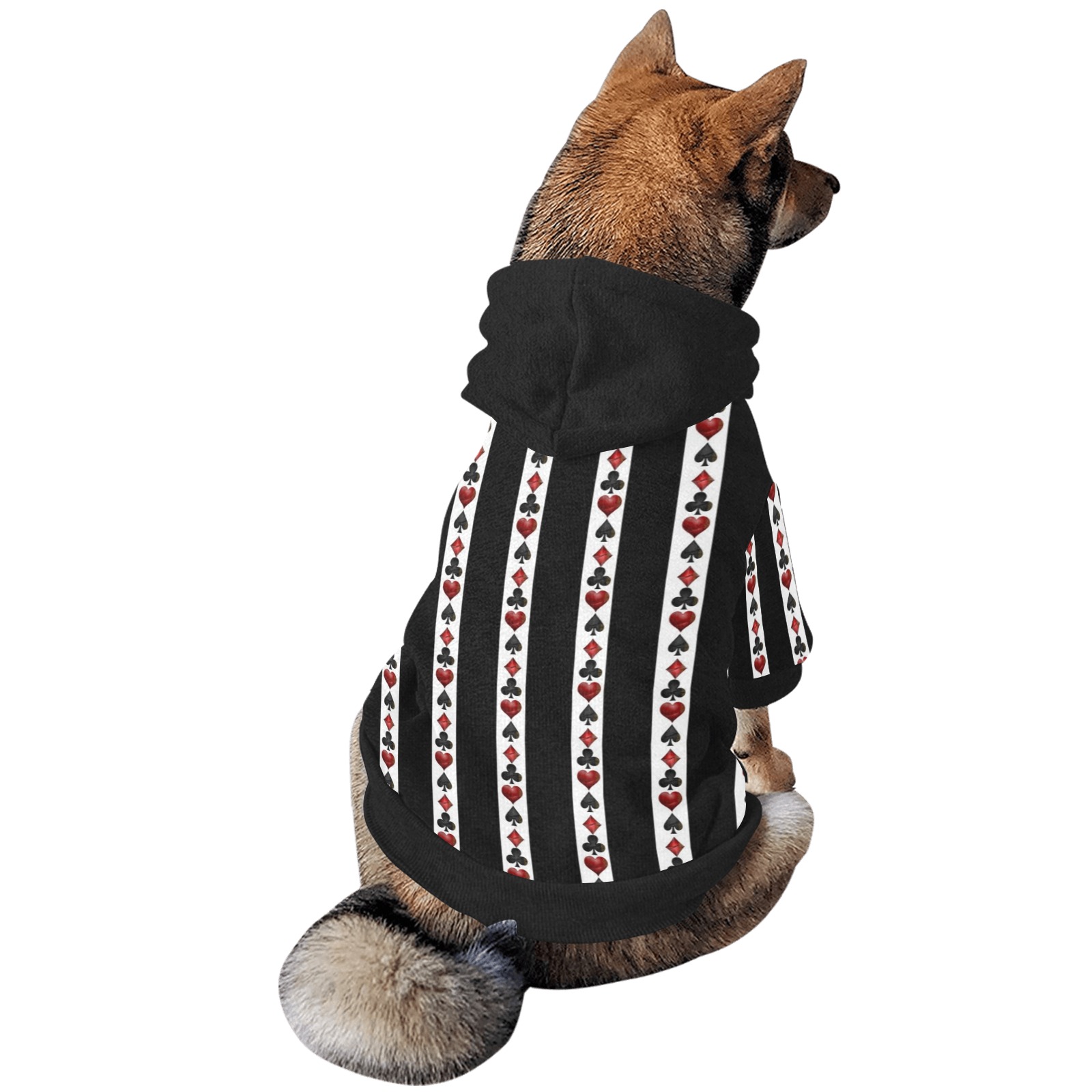 Playing Card Symbols Stripes Pet Dog Hoodie