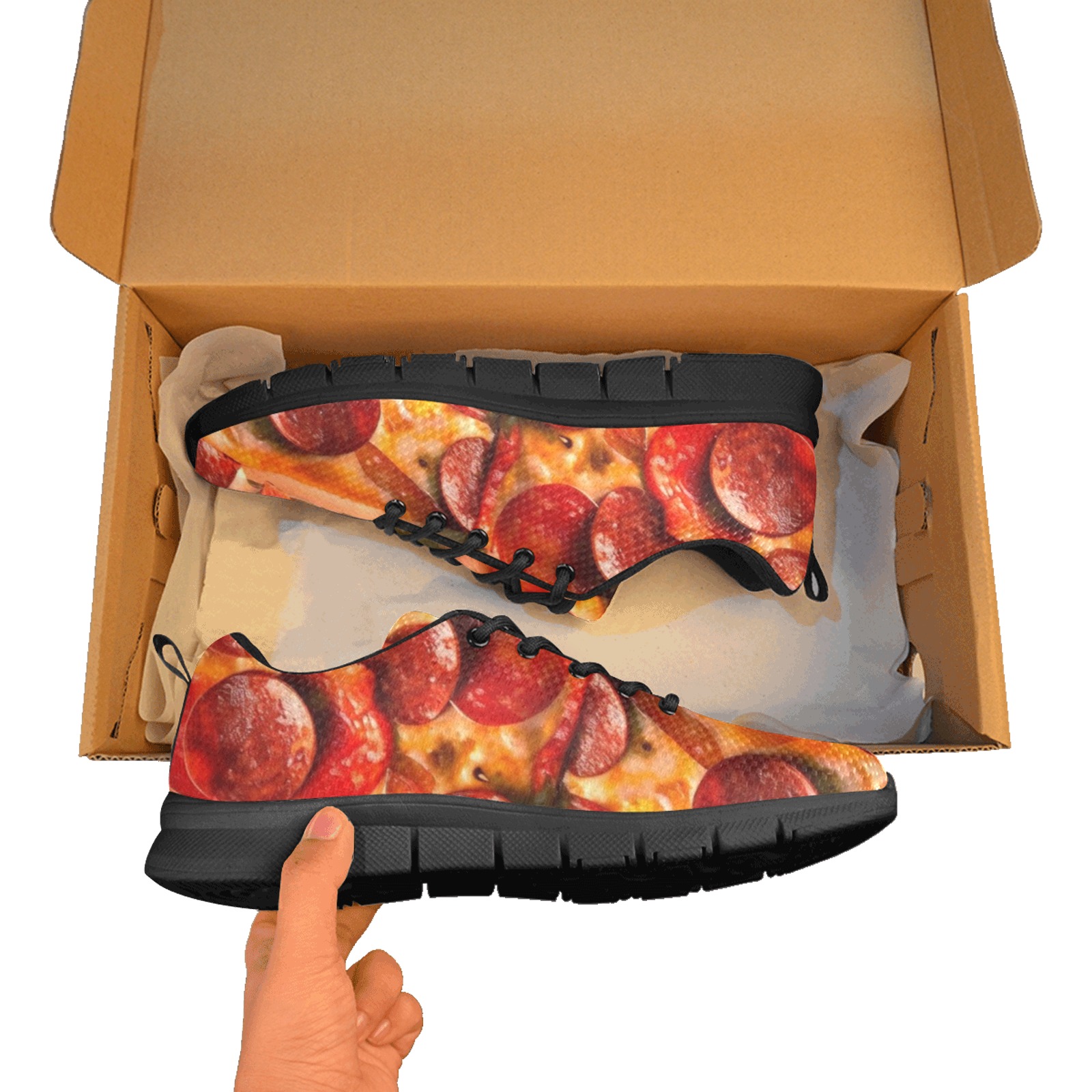 PEPPERONI PIZZA 11 Women's Breathable Running Shoes (Model 055)