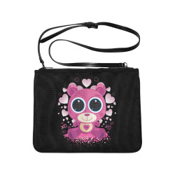 Valentine's Day Teddy Bear Slim Clutch Bag (Model 1668)