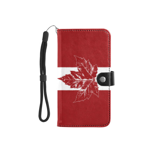 Cool Canada Smartphone Wallets Flip Leather Purse for Mobile Phone/Small (Model 1704)