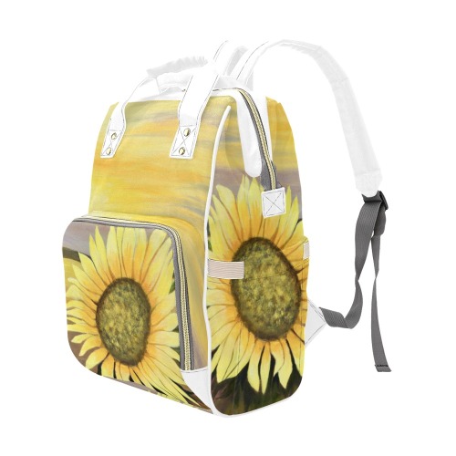 Sunflower Beach Backpack Multi-Function Diaper Backpack/Diaper Bag (Model 1688)