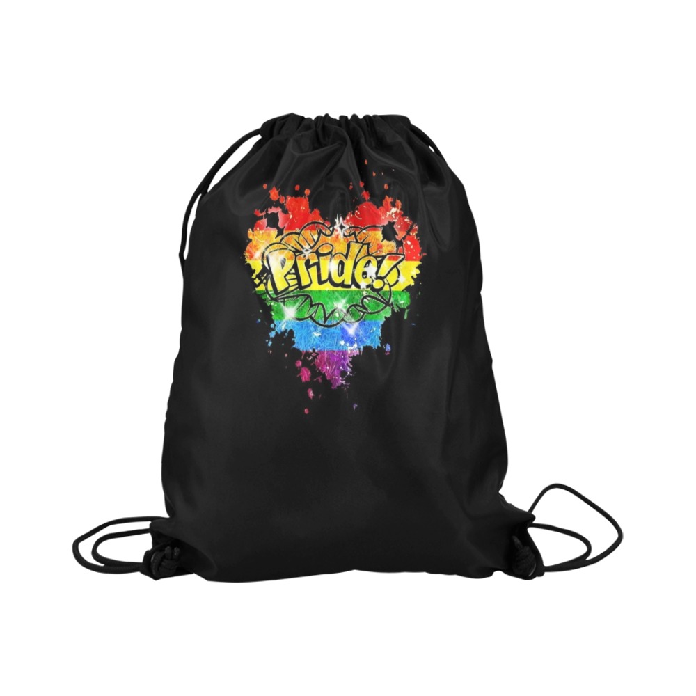 Rainbow Pride by Nico Bielow Large Drawstring Bag Model 1604 (Twin Sides)  16.5"(W) * 19.3"(H)