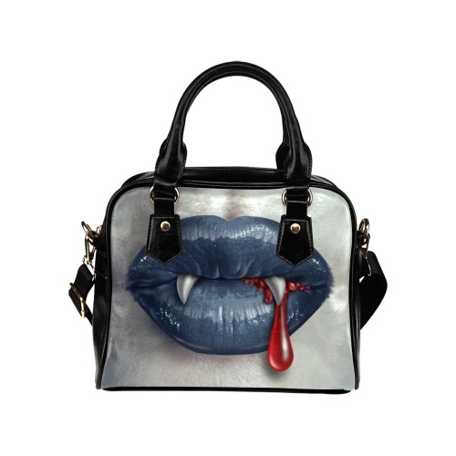 Vampire Mouth Handbag Shoulder Handbag (Model 1634)