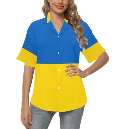 UKRAINE All Over Print Hawaiian Shirt for Women (Model T58)