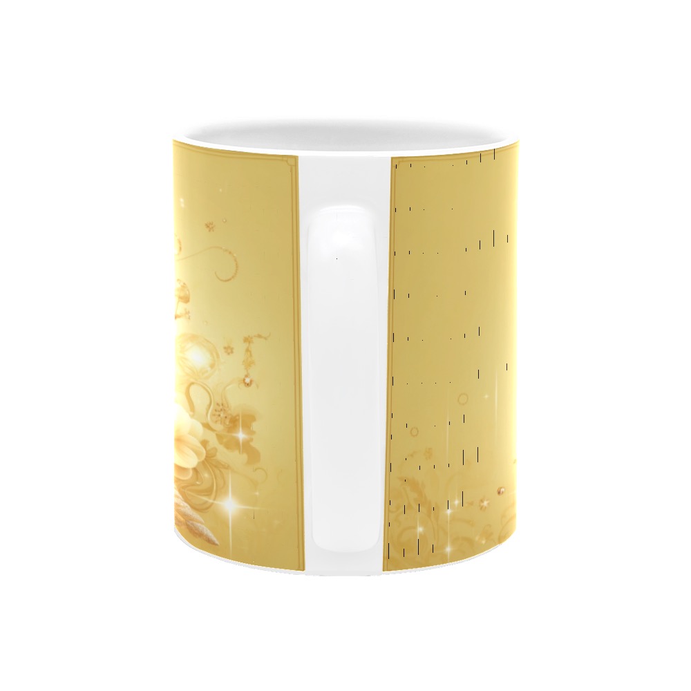 yellowfedorawomandesign cup White Mug(11OZ)