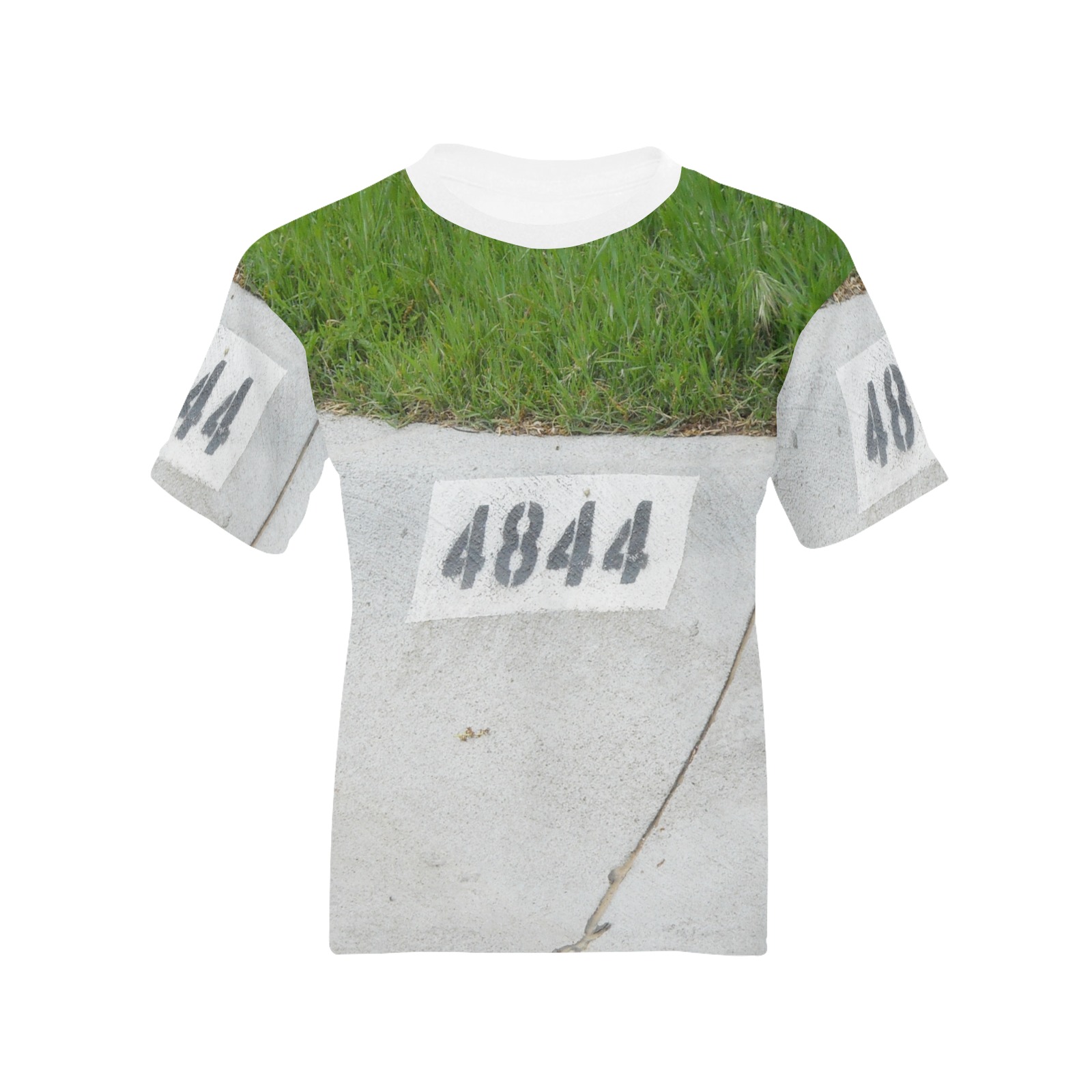 Street Number 4844 with white collar Kids' All Over Print T-shirt (Model T65)