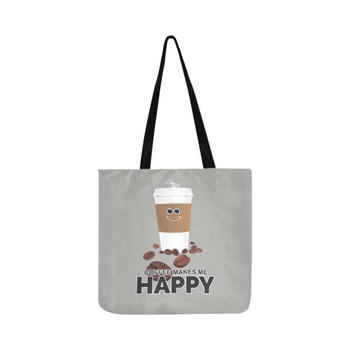 Coffee Makes Me Happy Reusable Shopping Bag Model 1660 (Two sides)