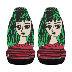 freddy girl wall grey Car Seat Cover Airbag Compatible (Set of 2)