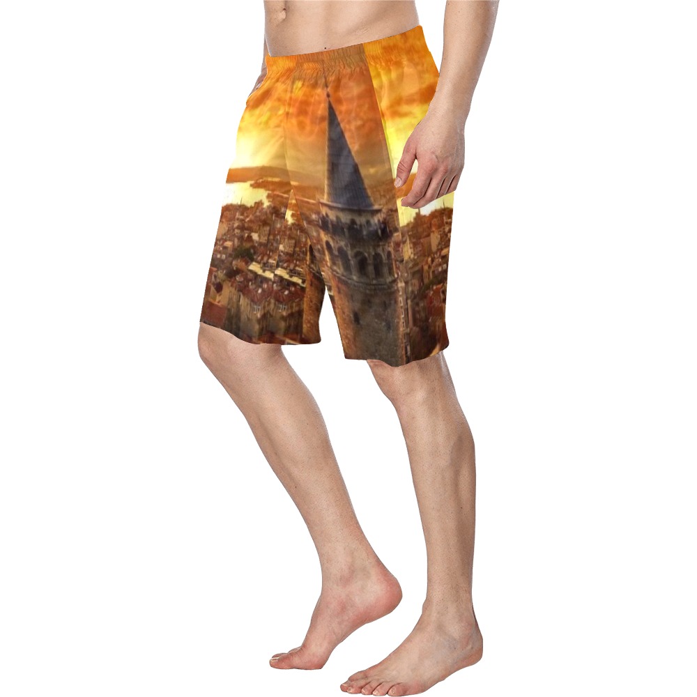 galata kulesi swim short Men's Swim Trunk (Model L21)