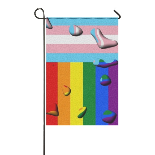 Transgender Pride Flag Pop Art by Nico Bielow Garden Flag 12‘’x18‘’(Twin Sides)