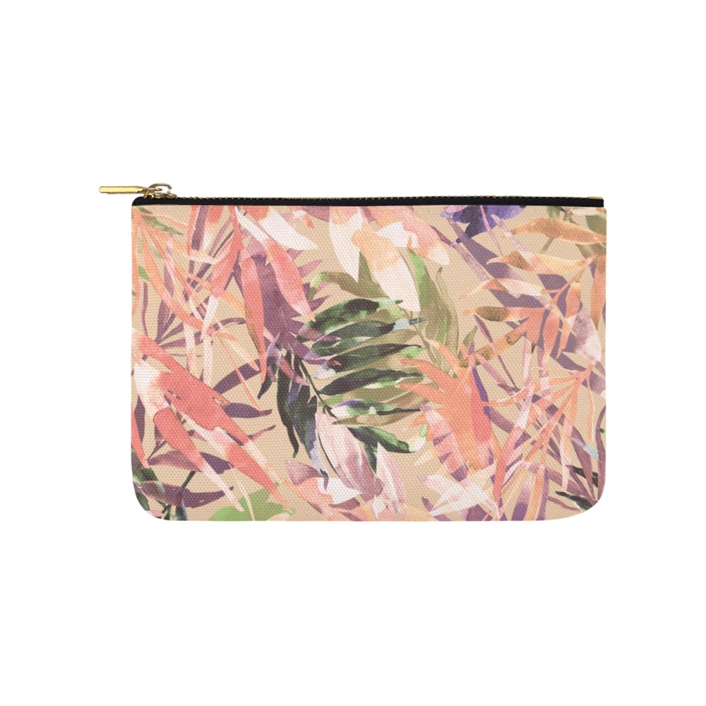 Abstract palms leaf colorful paint-15n Carry-All Pouch 9.5''x6''