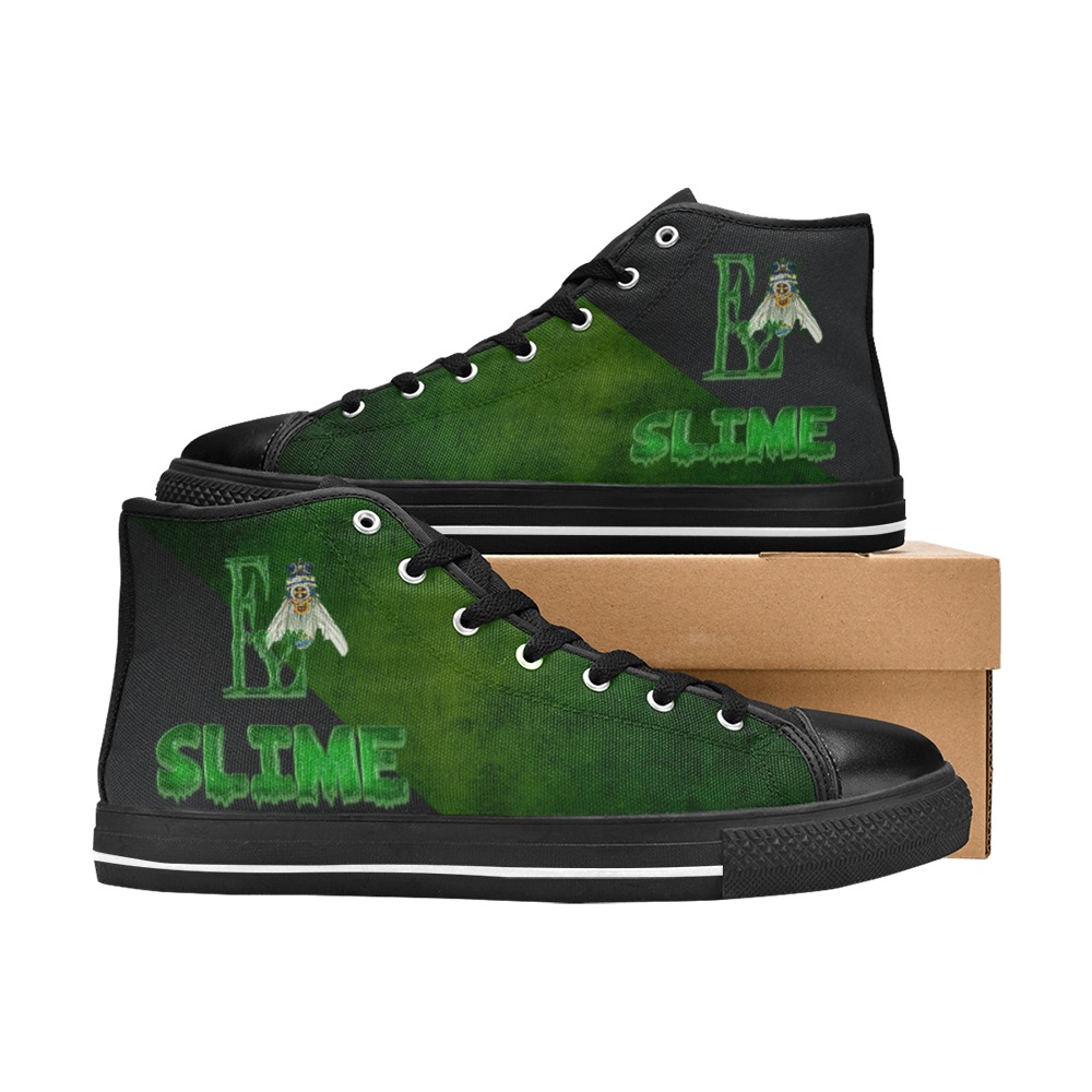 Slime Collectable Fly Women's Classic High Top Canvas Shoes (Model 017)
