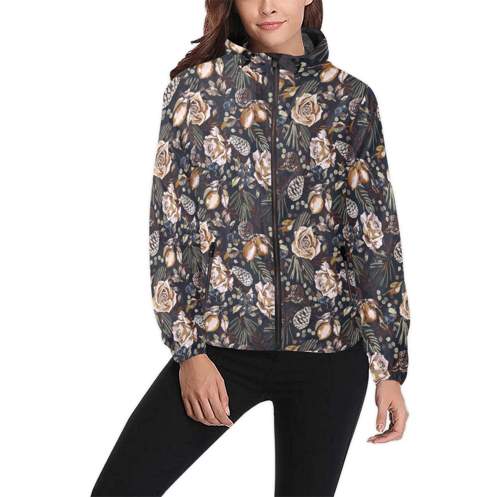 Dark autumn garden B Unisex All Over Print Windbreaker (Model H23)