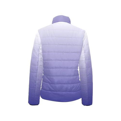 Purple Ombre Women's Stand Collar Padded Jacket (Model H41)