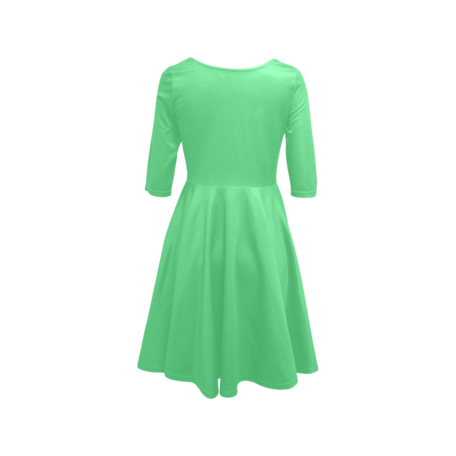 color Paris green Half Sleeve Skater Dress (Model D61)