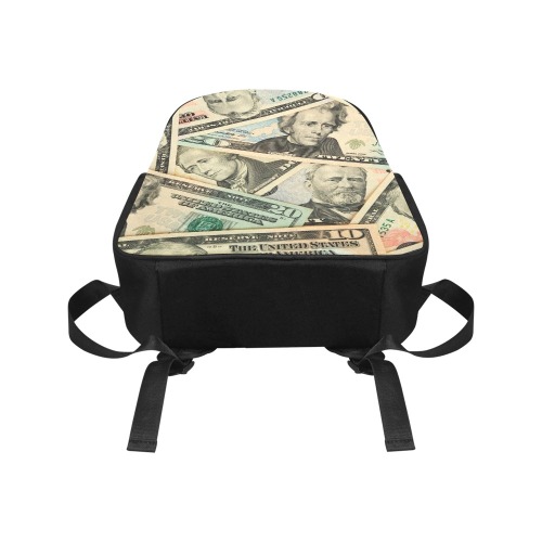 US PAPER CURRENCY Multi-Pocket Fabric Backpack (Model 1684)