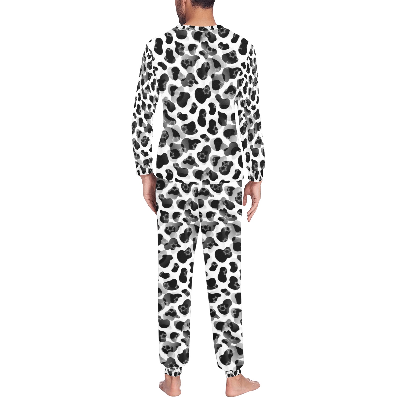 Cowhide by Artdream Men's All Over Print Pajama Set with Custom Cuff