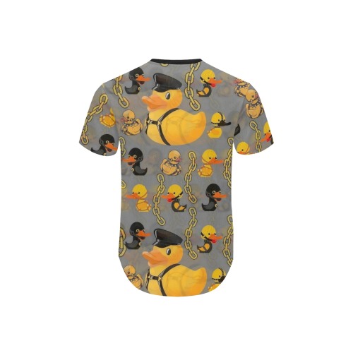 Duck  Style by Fetishworld Men's All Over Print Curved Hem T-Shirt (Model T76)