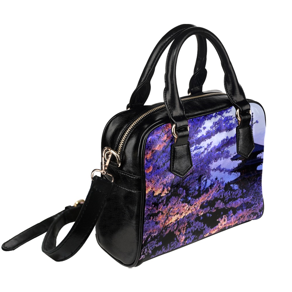 Japanese Cherry Blossom Handbag, Anime Purse, Gift for Japan Lover / Anime Fan Shoulder Handbag (Model 1634)