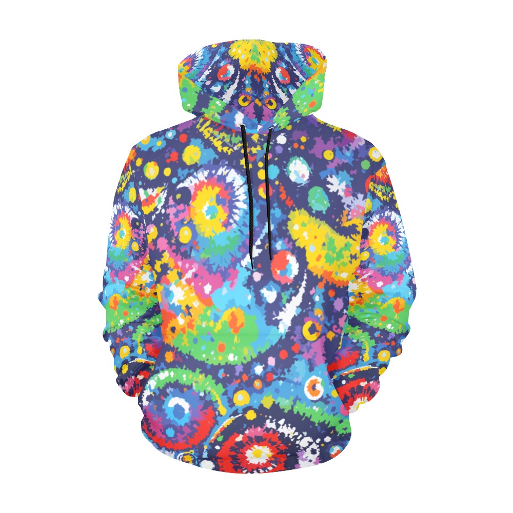 Beautiful modernist abstract art. Tie-dye colors. All Over Print Hoodie for Men (USA Size) (Model H13)
