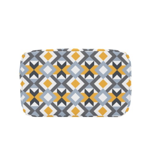 Retro Angles Abstract Geometric Pattern Zipper Lunch Bag (Model 1689)