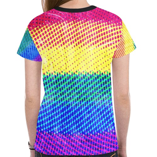 Rainbow Pride by Nico Bielow New All Over Print T-shirt for Women (Model T45)