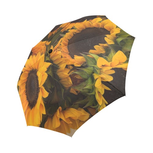Sunflower Basket Umbrella Auto-Foldable Umbrella (Model U04)