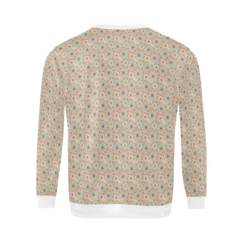 floral All Over Print Crewneck Sweatshirt for Men (Model H18)