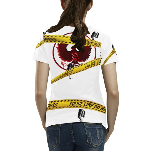 Caution Phoenix All Over Print T-Shirt for Women (USA Size) (Model T40)