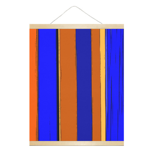 Abstract Blue And Orange 930 Hanging Poster 16"x20"