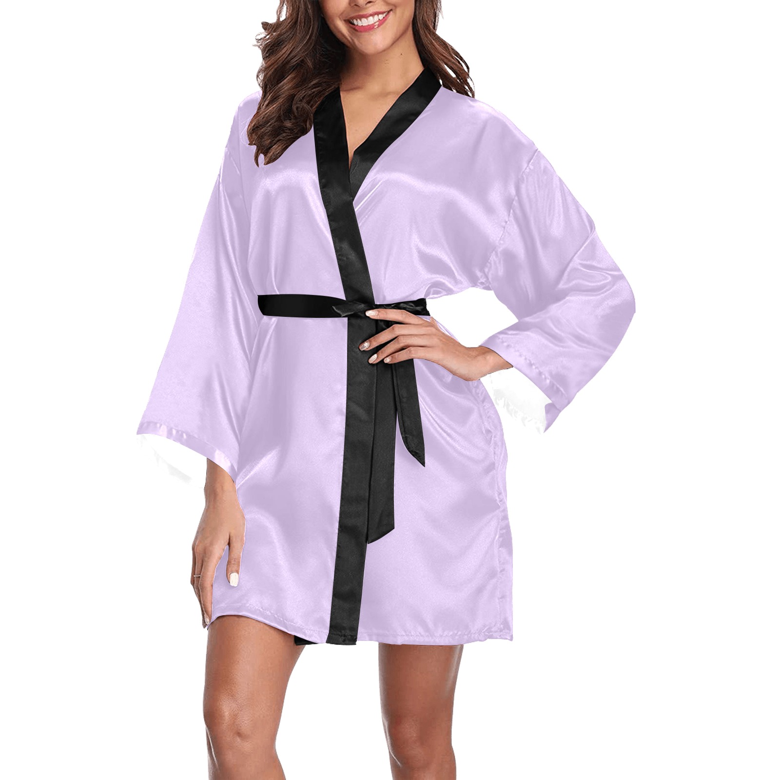 Orchid Bloom Long Sleeve Kimono Robe
