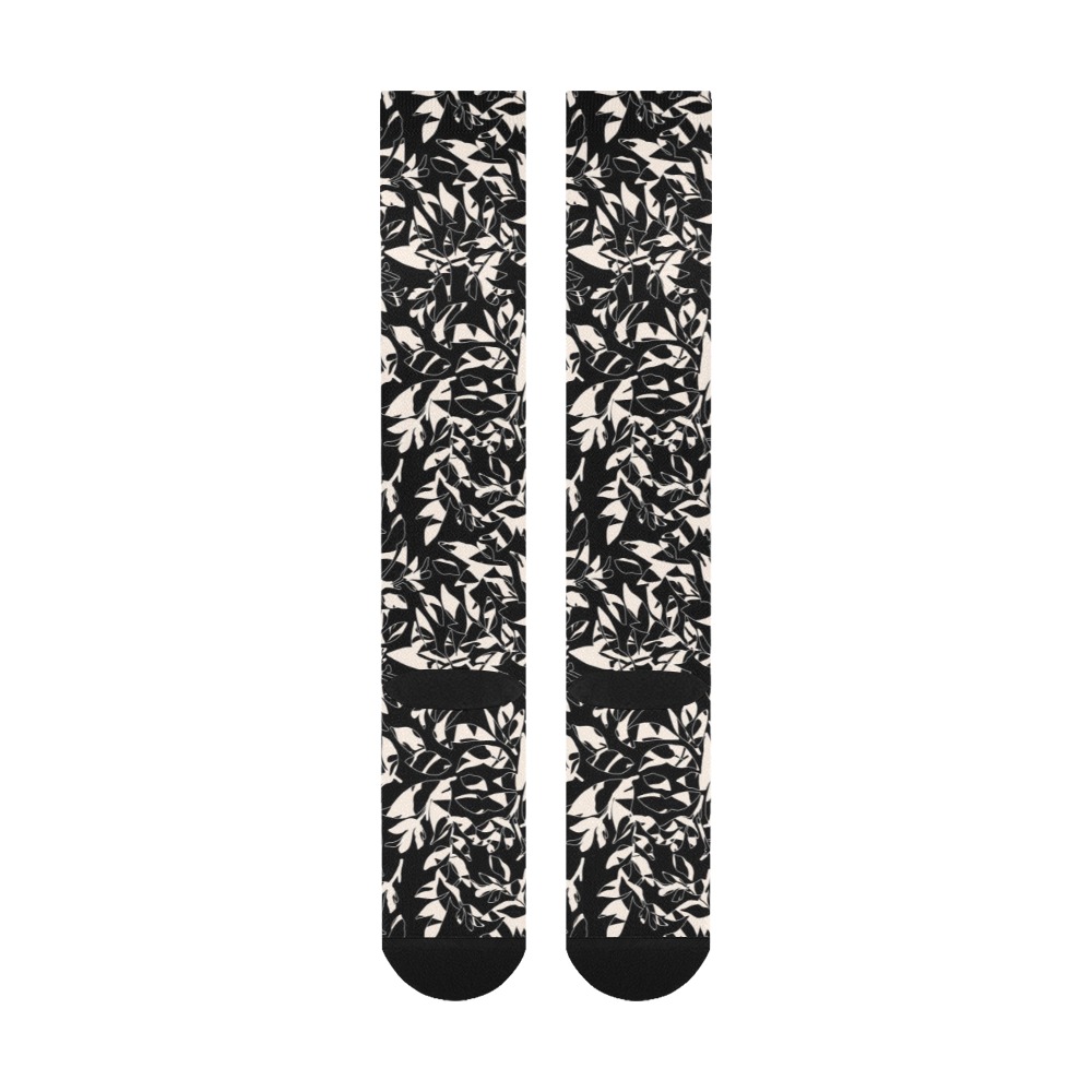 Abstract black white nature DP Over-The-Calf Socks