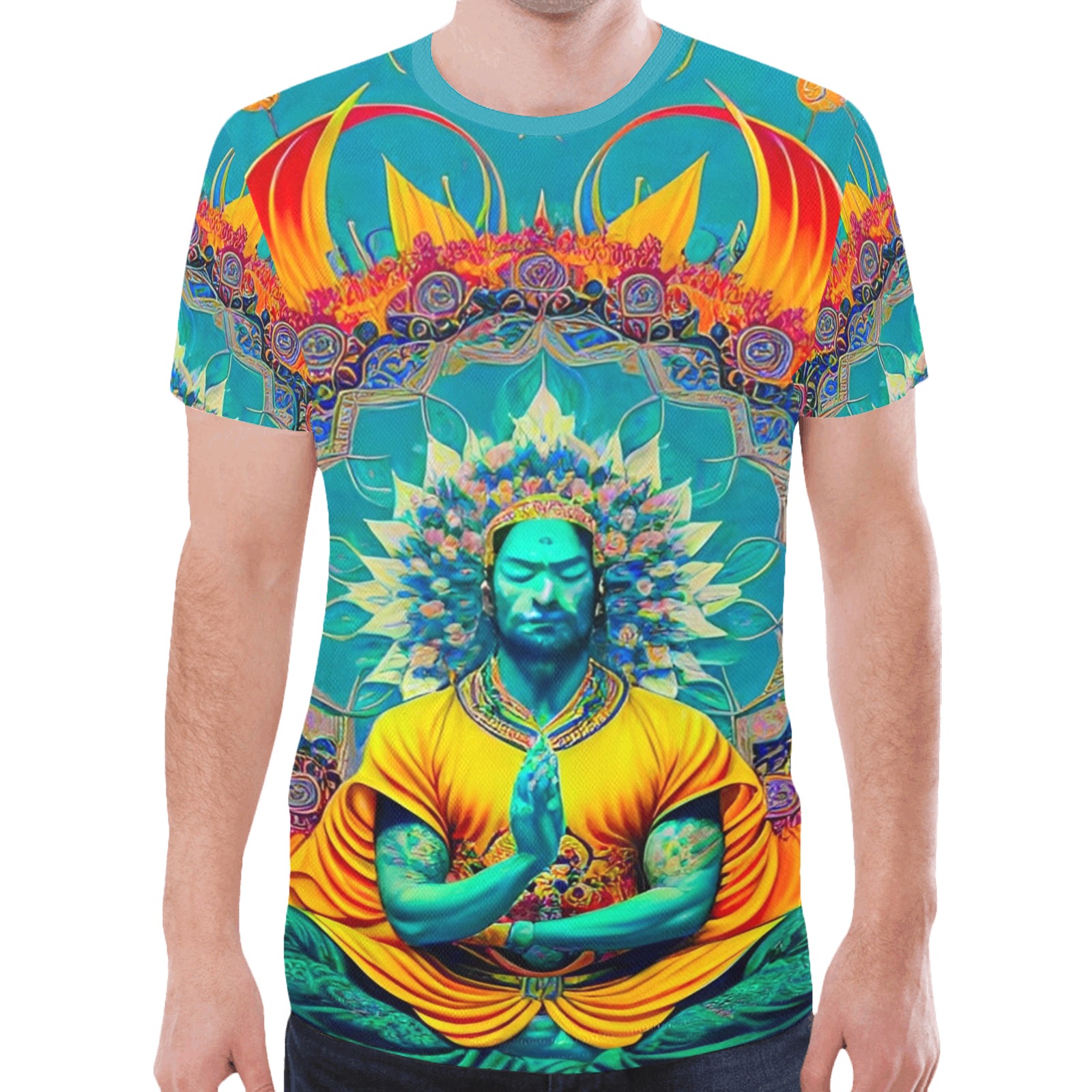 Shaolin Monk Fantasy Art 08 New All Over Print T-shirt for Men (Model T45)