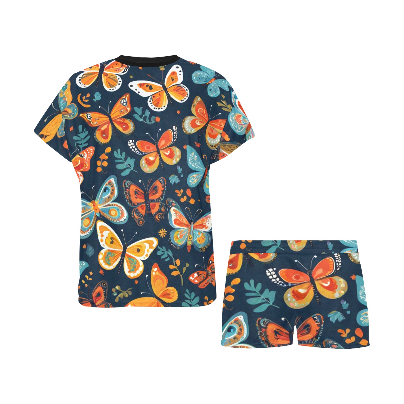 Bohemian Butterflies 2 Women's Short Pajama Set