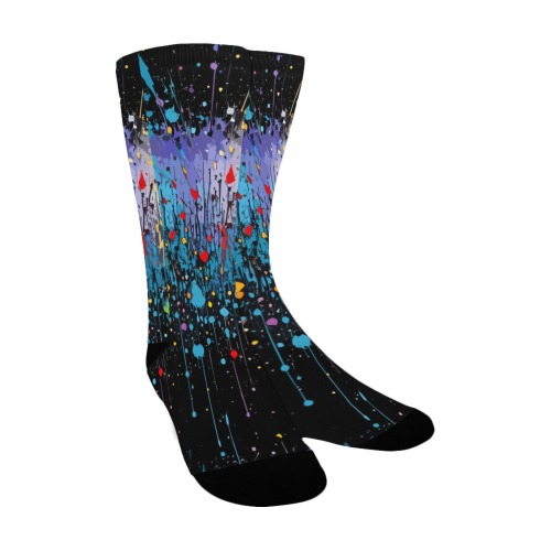 Avant-garde abstract art of vibrant colors Custom Socks for Women