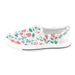 Little Pink Flowers Slip-on Canvas Shoes for Kid (Model 019)