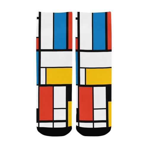 Mondrian De Stijl Modern Kids' Custom Socks