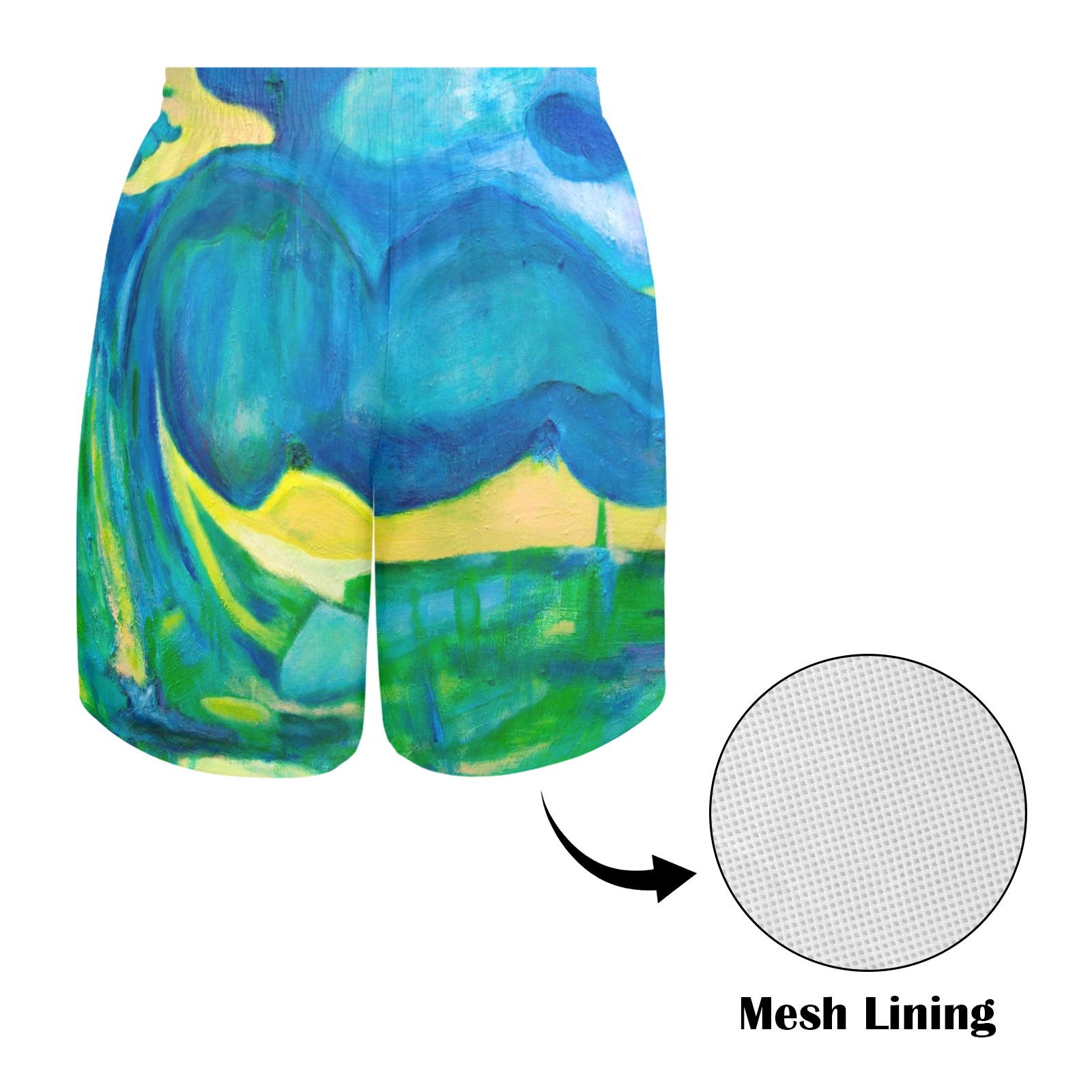 Under The Sea Collection Men's All Over Print Elastic Beach Shorts (Model L20-2)